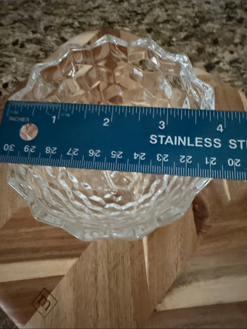 Vintage Fostoria clear footed candy dish or server
